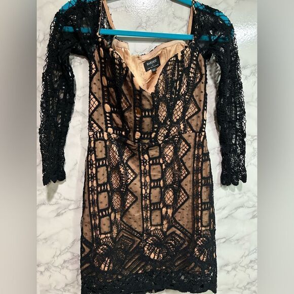 Bardot Zendaya Mini Lace Dress In Black - Picture 7 of 13